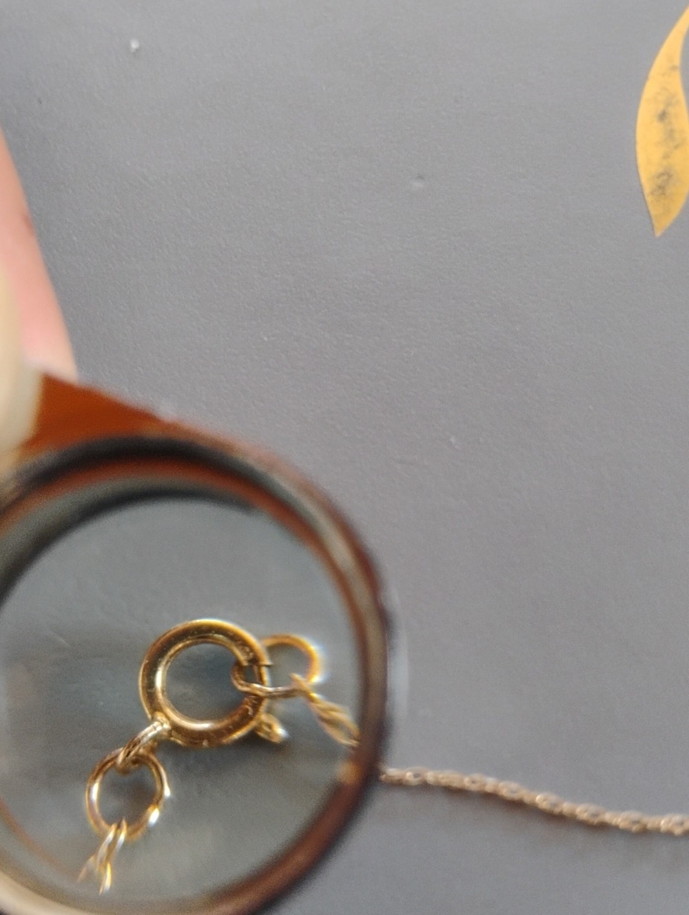 Rope Chain 14 K Gold Necklace Spring Ring - Picture 8 of 11